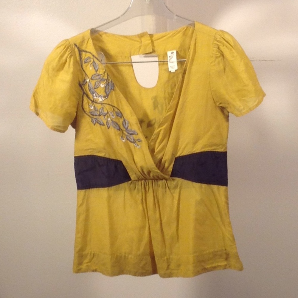 Anthropologie embroidered blouse